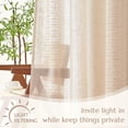 thumbnail image 4 of Cortinas Jinchan, mezcla de lino bohemio, 244 cm, 2 paneles, filtro de luz, 4 of 9