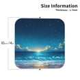 thumbnail image 2 of Leather Coasters with Heat-resistant for Drinks, Night Sky Beach Scene Cup Coasters Cup Pad Mat for Tabletop Protection, Coffee Table, Office Desk and Housewarming Gift, 2 of 5