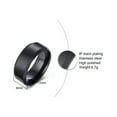 thumbnail image 2 of 8mm Black Polished Smooth Band 316L Stainless Steel Men's Wedding Ring Size 5-13, 2 of 7