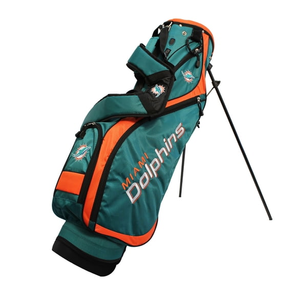 Miami Dolphins Official NFL 34 inch x 10 inch Nassau Golf Stand Bag by Team Golf
