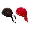thumbnail image 1 of Gorro tipo bandana de pirata para ciclismo, transpirable, duradero y resistente al viento. flores rojas, 1 of 6