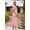 Pink, variant on Merokeety Womens Summer Maxi Dress V Neck Slim Fit Knit Knit Sweater Dresses Beige l