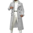 thumbnail image 3 of Langwyqu Autumn Fall Men Lapel Button Trenchcoat Male Solid Color Jacket Coat, 3 of 4