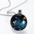 thumbnail image 2 of Honeybee Elegant Glass Circular Pendant Necklace - Stunning Jewelry Piece, 2 of 5