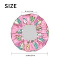 thumbnail image 4 of KLL pink Holiday Joy Pattern Shower Cap & Bath Cap for Women,Reversible Oversized Waterproof Shower Caps for all Hair Lengths,Elastic Reusable Bathing Hair Cap, 4 of 6