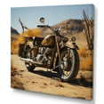 thumbnail image 2 of Designart "Vintage Bike In The Desert" Motorcycle Wall Art Prints, 2 of 7