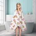 thumbnail image 6 of White Christmas Gingerbread Man Pattern Hooded Bath Towel，50"x30" for Ages 3 To 12 Kids, Quick Dry Lightweight Soft Microfiber Hood Beach Towel Cover Up for Kids, 6 of 7