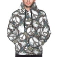thumbnail image 4 of Hoodies for Men - cool grey peace sign Long Sleeve Comfrt Men'S Fashion Hoodies & Sweatshirts, Sweatshirts for Men Hoodies Pullover Clothing Clothes with Pouch, 4 of 7