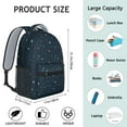thumbnail image 6 of Cosmic Waterproof Bookbag - Ergonomic Backpack with Mesh Straps, Nebula & Rocket Print for High School & College Students, 6 of 6