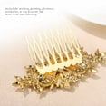 thumbnail image 4 of Crystal Bride Wedding Hair Comb Silver Flower Bridal Headpieces Leaf Hair Pieces Rhinestone Bridesmaid Side Combs Hair Accessories for Women, 4 of 6