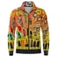 thumbnail image 4 of 2024 Nueva tendencia de moda de primavera y otoño Chaquetas bomber holgadas de manga larga con bolsillo y estampado 3D de helado simple Abrigos de gran tamaño, 4 of 5