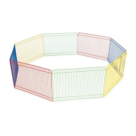 Pet Accessories Yard - Multi-Color Small Pet Playpen 40090, 9 panels each. Wire spacing : 3/8 By Prevue Pet Products