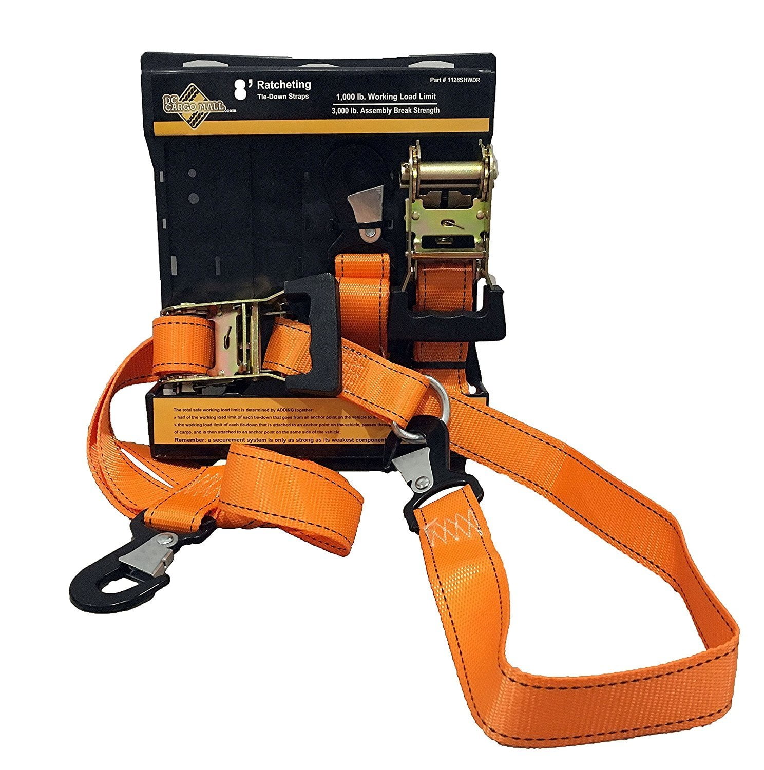 3 Pack of 12' Straps Tie Down and Cargo Straps 