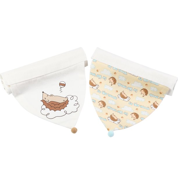 Pack de 2 baberos insulares para bebé, paño absorbente de sudor de algodón