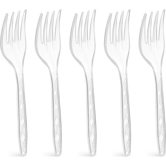360PCS Plastic Forks Bulk, Heavy Duty Forks Plastic Cutlery Set Disposable Forks for Party Camping Picnic
