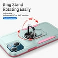 thumbnail image 5 of iPhone 12 Case, iPhone 12 Pro Case, 360 Rotate Ring Stand Rugged Lightweight Slim Impact-Resistant Full Body Shockproof Protective Bumper Case For iPhone 12 Pro / 12 6.1",Green + Pink, 5 of 8