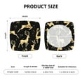thumbnail image 6 of Easygdp Christmas Gold Deers Square Chair Cushion Cover Stretch Chair Seat Covers Removable Washable for Hotel, Bedroom, Office, 6 of 9