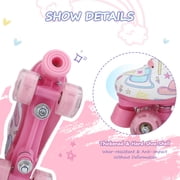 EONROACOO Roller Skates for Girls, Women Kid Teen Light up 4 Wheels Roller Skates (Youth 2)