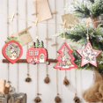 thumbnail image 3 of AMERTEER Hanging Ornament Five Pointed Star Decorative Wooden Christmas for Home, 3 of 9