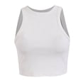 thumbnail image 1 of Playeras George para Mujer, Crop Healter Slim Blanco Talla M, 1 of 4
