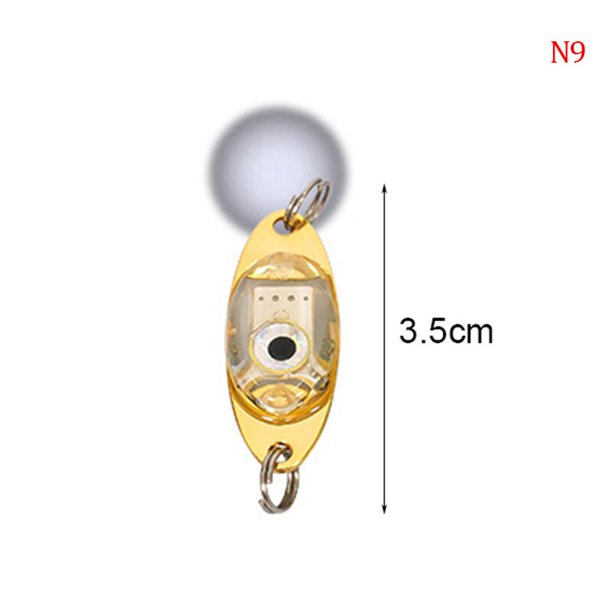 2021 New 1pcs LED Fishing Lure Fish Flash Lamp Blink Fishing Tackle Metal Spoon Lure Light Fishing Wobblers Fluorescent He Qiyong unisex