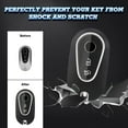 thumbnail image 6 of Xotic Tech Black TPU Grainy Leather Texture Key Fob Shell Cover Case, Compatible with Mercedes-Benz S-Class C-Class E-Class 3-Button Smart Keyless Entry Key, 6 of 7