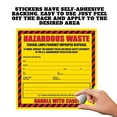thumbnail image 5 of Hazardous Waste Label, 6" x 6", Pack of 100, Yellow and Red Label, Self-Adhesive, 5 of 7