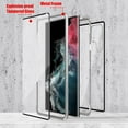 thumbnail image 2 of Magnetic Case for Samsung Galaxy S22 Ultra, Double Sided Clear Tempered Glass Anti-Scratch Case-Silver, 2 of 7