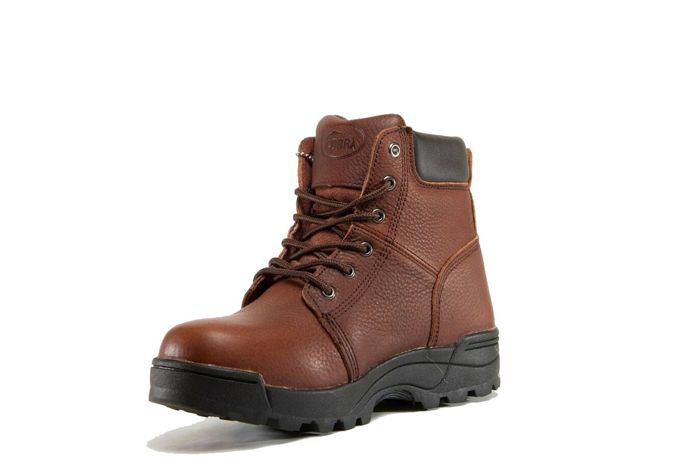 Cobra Men's Work Boot Genuine Leather C1121 Brown Available in Steel Toe 