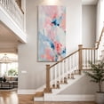 thumbnail image 4 of Canvas Wall Art, Pink Blue Art Framed Canvas Prints for Bedroom Dining Room, Modern Abstract Art Oversized Gallery Wrapped Wall Decor for Home Office, Gifts, 20"x40" Ship Next Day, 4 of 9