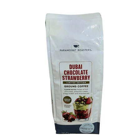 Paramount Roasters Dubai Chocolate Strawberry Limited Edition Medium Roast Artificially Flavored Ground Coffee