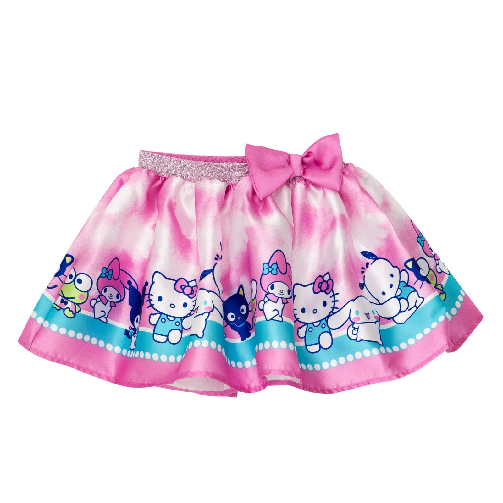 Hello Kitty Hello Kitty Keroppi Kuromi Tank Top and Satin Skirt Outfit Set Tie Dye Toddler to Big Kid