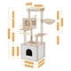 thumbnail image 1 of Multi-Level Cat Tree Wood Large Cat Tower with Scratching Posts Cat Condo Hammock Cat Scraper Pet Bed and Furniture Toys for Cat ShopWise Round, 1 of 9