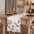 thumbnail image 2 of Table Runners 70 Inches Long Dress Scarves, Brown Grey Leaves Farmhouse Coffee/Dining/Kitchen Table Decor, Holiday Table Runner, Summer Botanical Pastoral Birds Rustic 13x70 Inch, 2 of 9