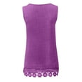 thumbnail image 4 of Seductiva Camisole Tank Tops for Women O Neck Sleeveless Pure Color Lace Plus Size Vest Tops Loose T Shirt Blouse Sleeveless Basic Cami Top Shirt Fashion Basic Casual, 4 of 6