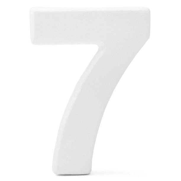 12 In Large Foam Styrofoam Number 7 Foam Number for Crafts School