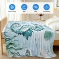 thumbnail image 4 of Coastal Seahorse Cooling Blanket,Lightweight Breathable Summer Throw Blanket with Double Sided Cold Effect,Ocean Nautical Starfish Seashells Coral Picnic Blankets Bed Sheet for Hot Sleepers 60"x80", 4 of 8
