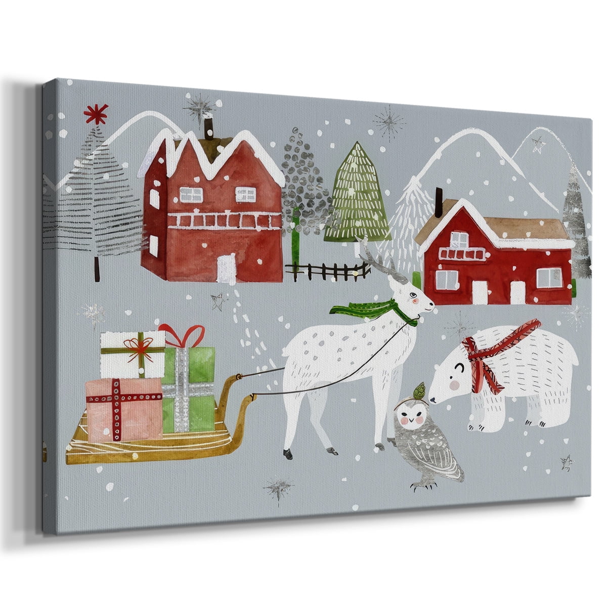 Stars and Snowflakes Collection A- Gallery Wrapped Canvas