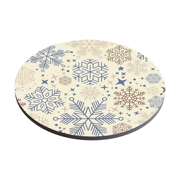 Vikakiooze Faux Leather Round Placemats , Coffee Mats, Kitchen Table Mats,, Easy To Clean Round Kitchen Table Mats