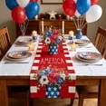 thumbnail image 4 of Nappe de Festival en Polyester Independence Day, Nappe Bleue Résistante à la Chaleur, 33 x 180 cm, 1 Pce pour Déco de Table Basse, 4 of 6