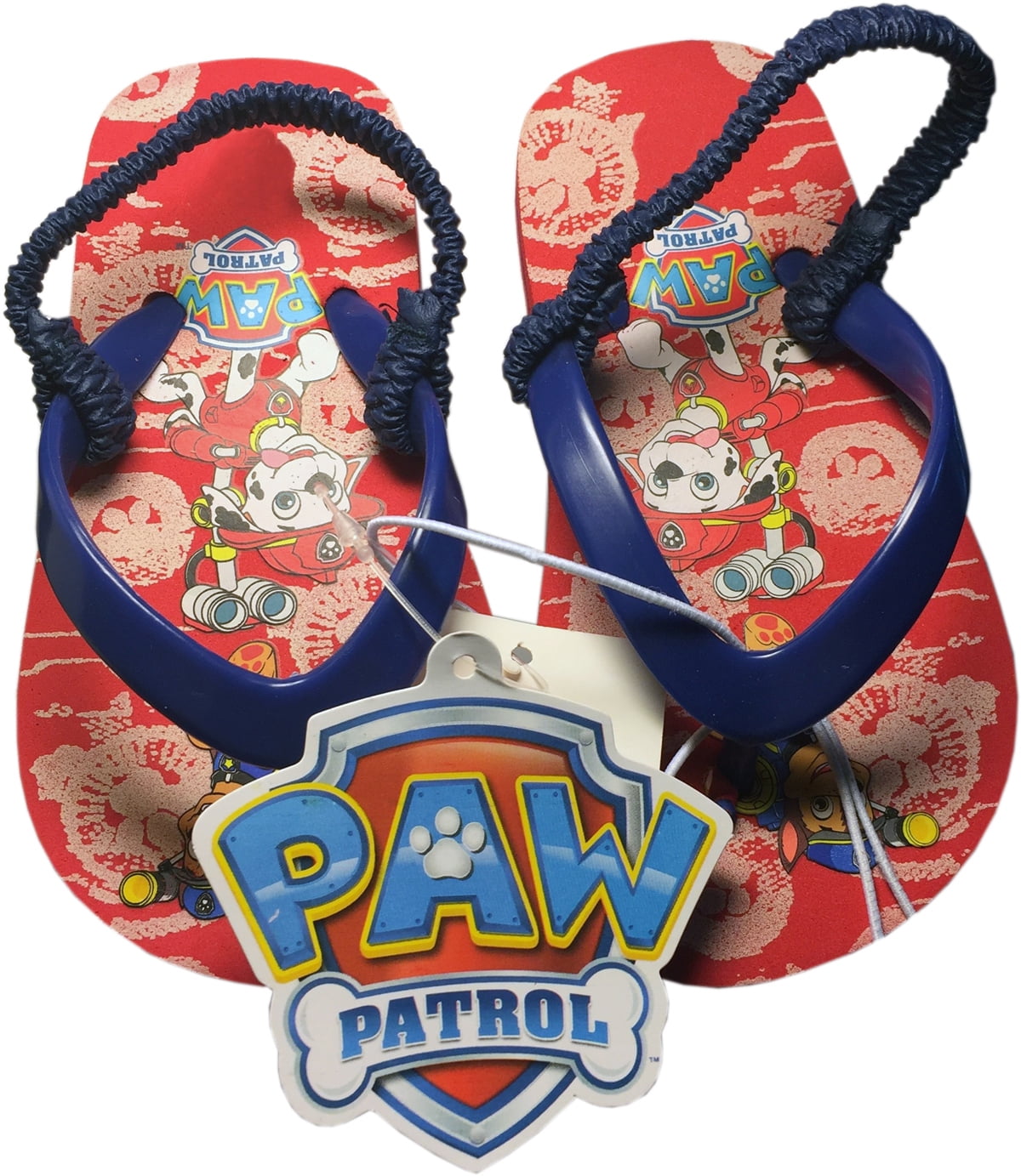 NEW toddler boy PAW PATROL thong CHASE & MARSHALL strap FLIP FLOP SANDAL 9/10 L 