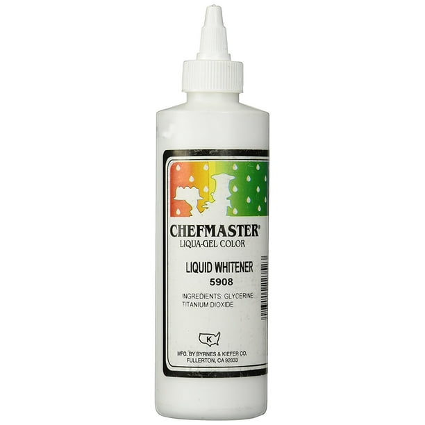 Chefmaster Liquid Whitener Food Color, White, 16 Ounce