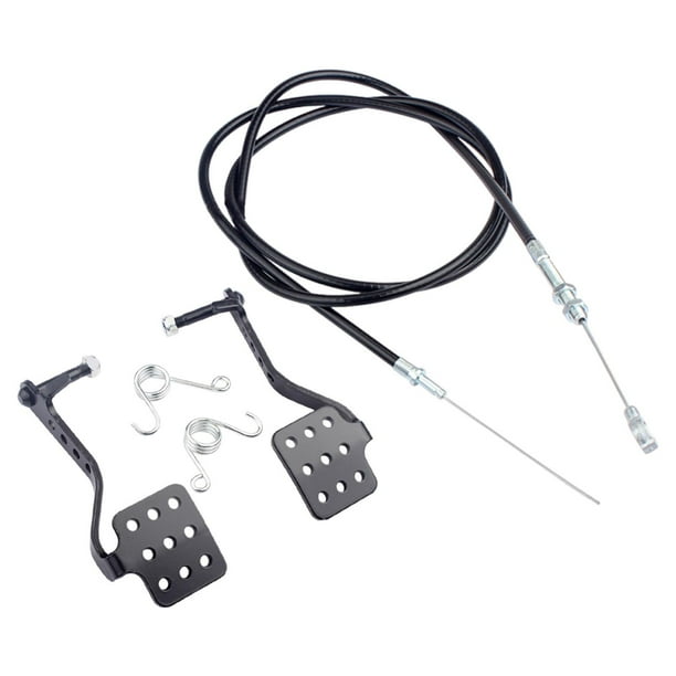 1 par de pedales para kart. Pedales de freno y acelerador. Mantenimiento fiable. Repuesto. Con cable del acelerador