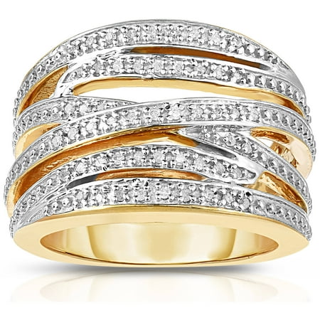1/6 Carat T.W. Diamond Silver Fashion Ring with Single-Cut Diamonds