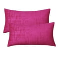 thumbnail image 5 of Home Soft Things Textured Velvet 2 Piece Pillow Shell Set - Raspberry Rose - 14" x 26", 5 of 5
