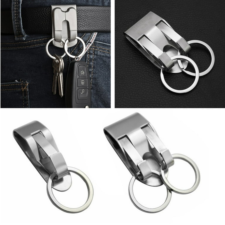 2-20-50PCS Stainless Steel Metal Keyrings Key Chain Hooks For DIY Bags Belt  Strap Pendant O Ring Connector Buckles Accessories