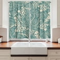 thumbnail image 2 of Ambesonne Floral Kitchen Curtains, Marrakech Paisley, 55"x39", Teal and Beige, 2 of 3