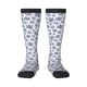 thumbnail image 1 of Fotbe Dark Blue Snowflakes Calcetas Divertidas Estampadas para Hombre y Mujer, Calcetas de Algodón hasta la Rodilla para Caminar, Correr, Enfermería y Embarazo, 1 of 6