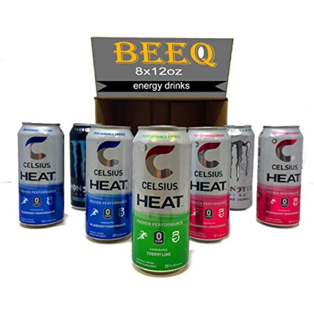 Beeq Box Variety Energy Drinks; Monster LoCarb, Zero Ultra; Celsius