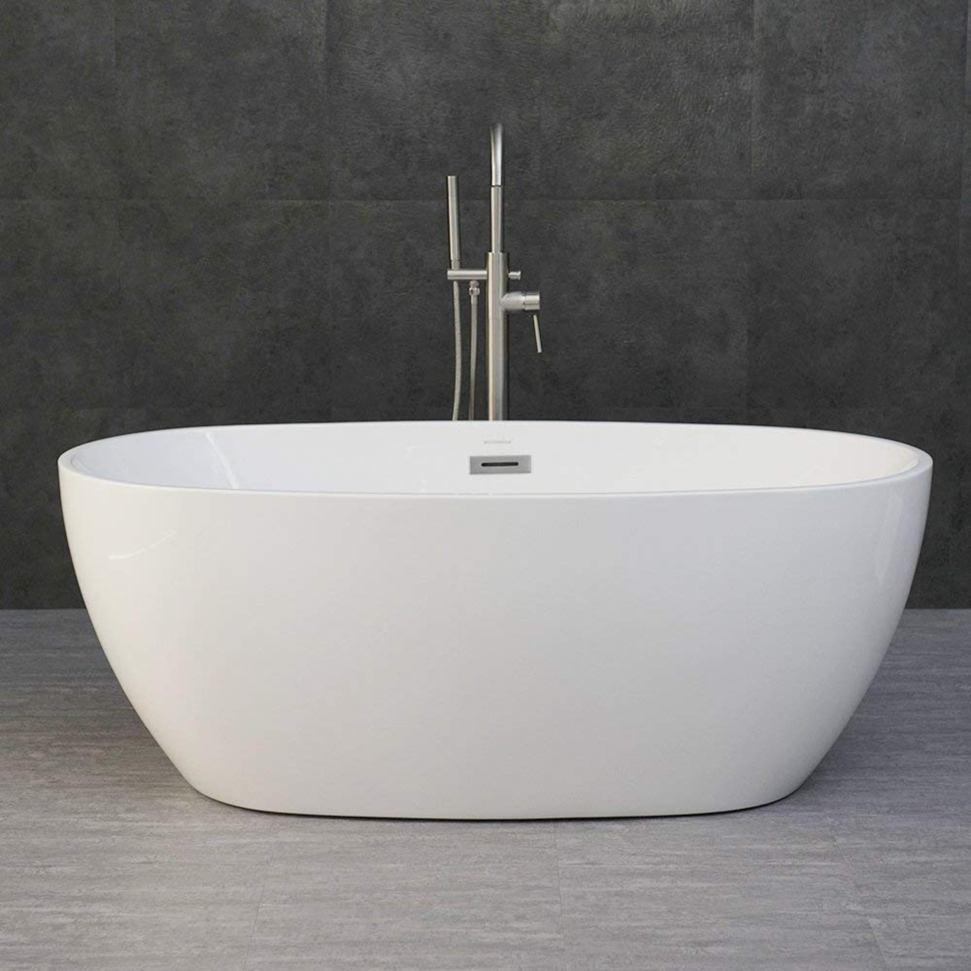Woodbridge 59 Acrylic Freestanding Bathtub Contemporary Soaking Tub Woodbridge 59 Acrylic Freestanding Bathtub Contemporary Soaking Tub Oval B 0018 Com